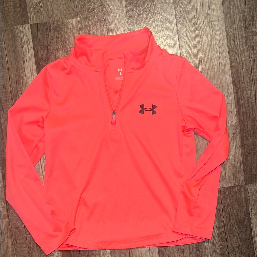 Under Armour Neon Pink Quarter-Zip Pullover